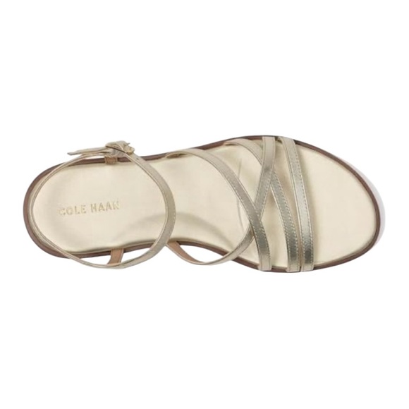 Cole Haan Shoes - NEW Cole Haan Flynn Strappy Sandal in Soft Gold Metallic Leather - Size 8